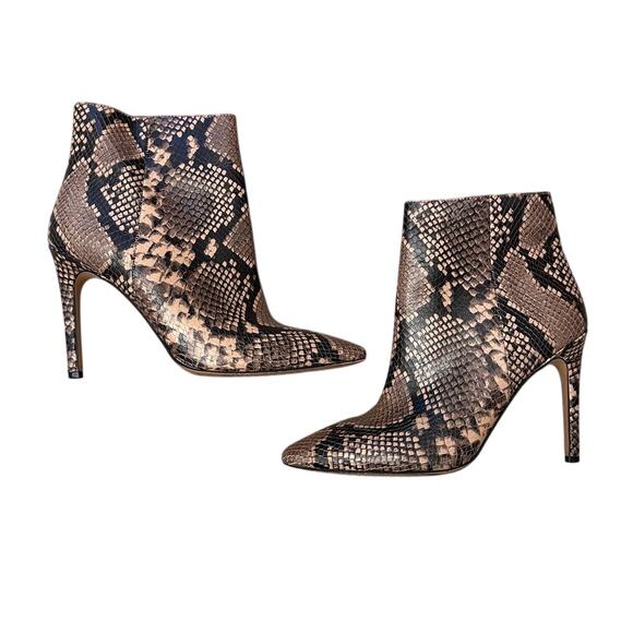 Vince Camuto Feninda Heel Snakeskin Bootie - Picture 1 of 4